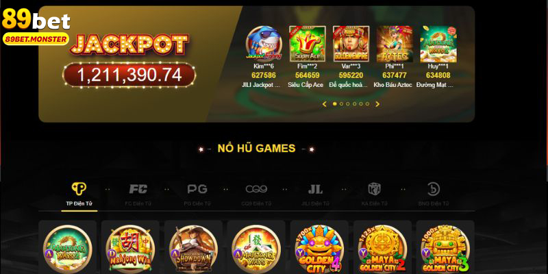 Thế giới nổ hũ 89Bet hấp dẫn người chơi