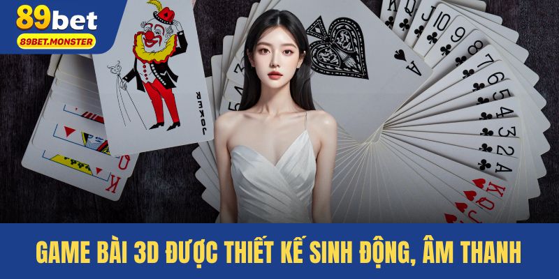 Game bài 3D được thiết kế sinh động, âm thanh thực tế