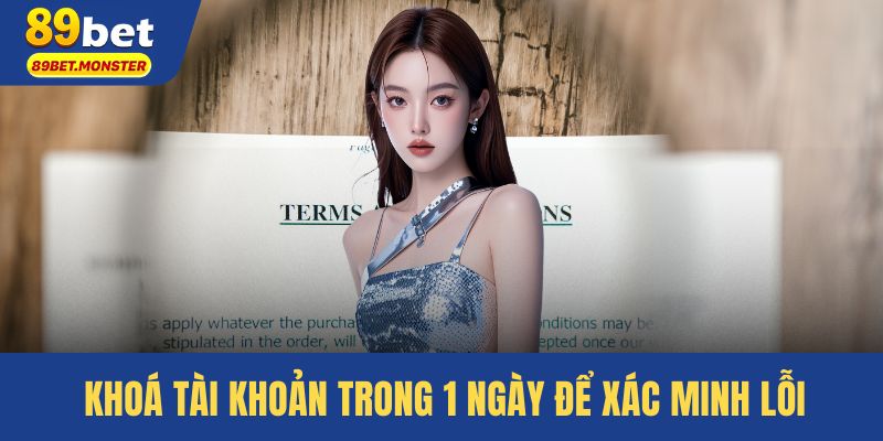 Khoá tài khoản trong 1 ngày để xác minh lỗi