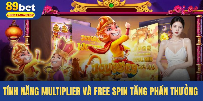 Tính năng multiplier và free spin tăng phần thưởng lớn